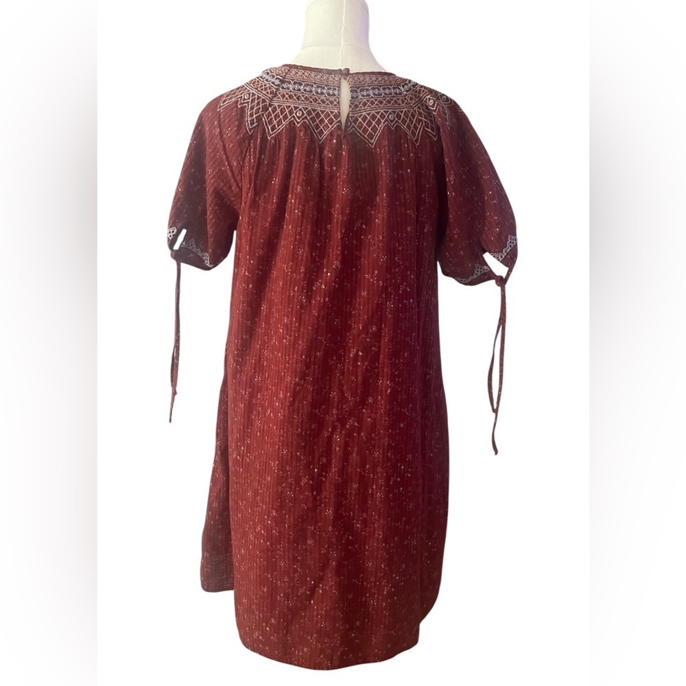 Madewell Embroidered Puff-Sleeve Babydoll Dress in Dotted Vines - Picture 7 of 10